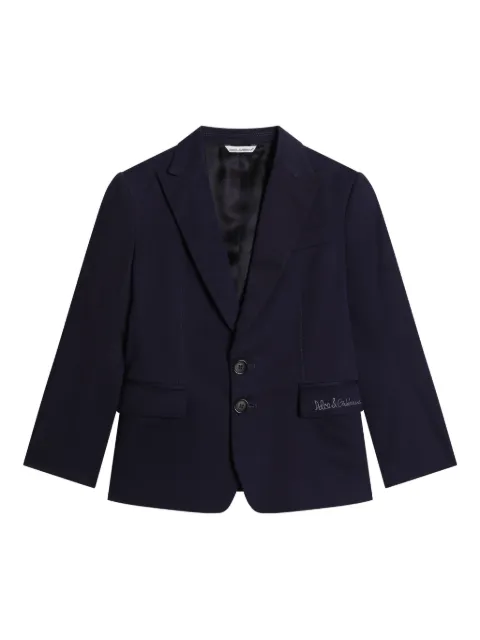 Dolce & Gabbana Kids blazer à logo brodé