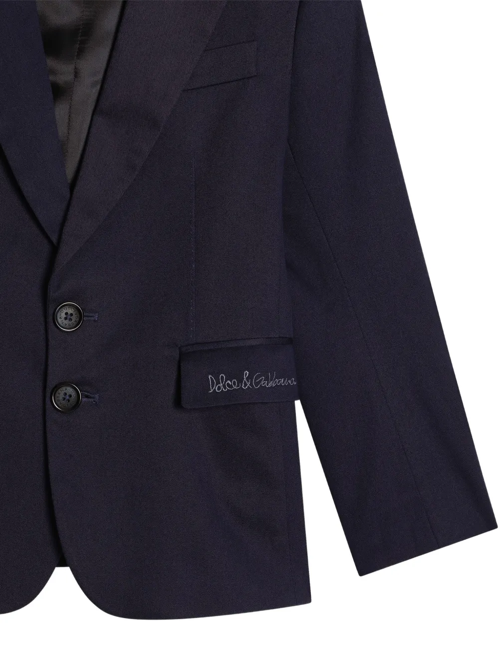 Dolce & Gabbana Kids Blazer met geborduurd logo Blauw