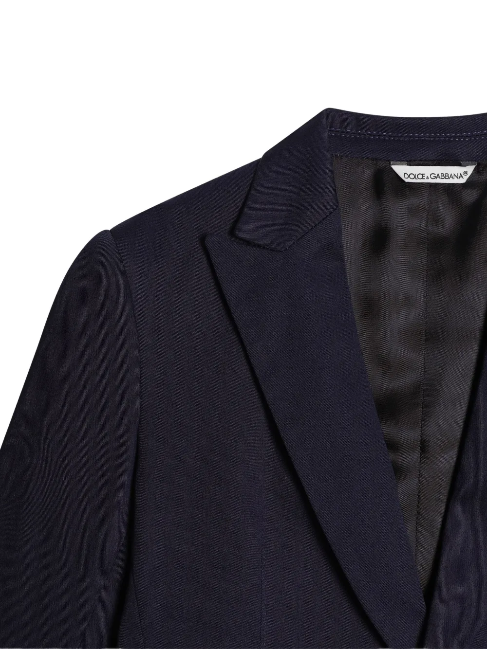 Dolce & Gabbana Kids Blazer met geborduurd logo Blauw
