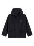 Dolce & Gabbana Kids logo-patch hooded jacket - Blue