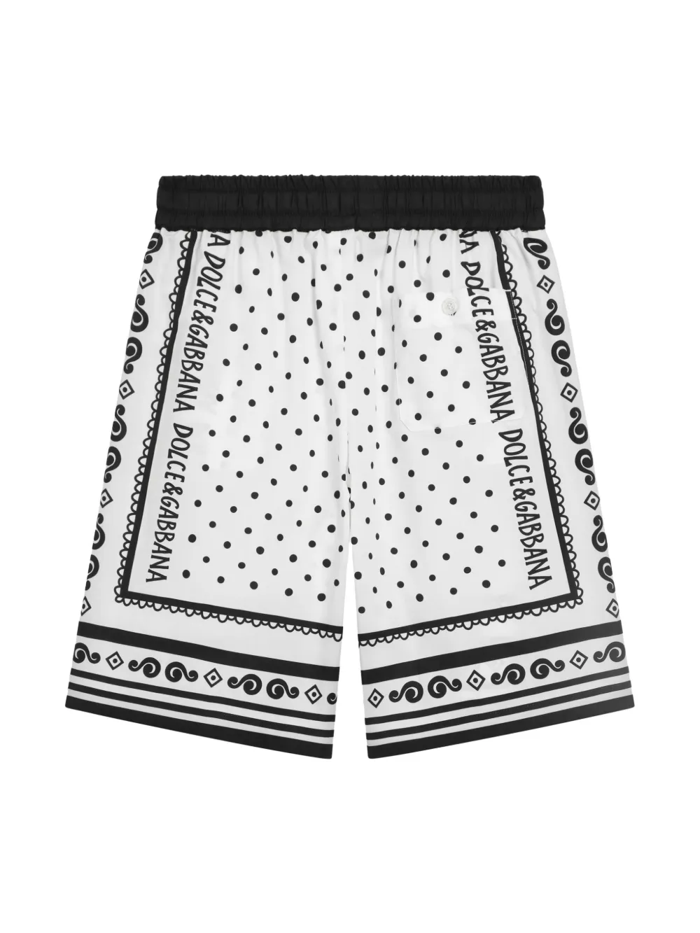 Dolce & Gabbana Kids Shorts met bandanaprint - Wit