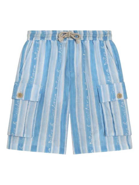 Dolce & Gabbana Kids shorts con motivo de rayas