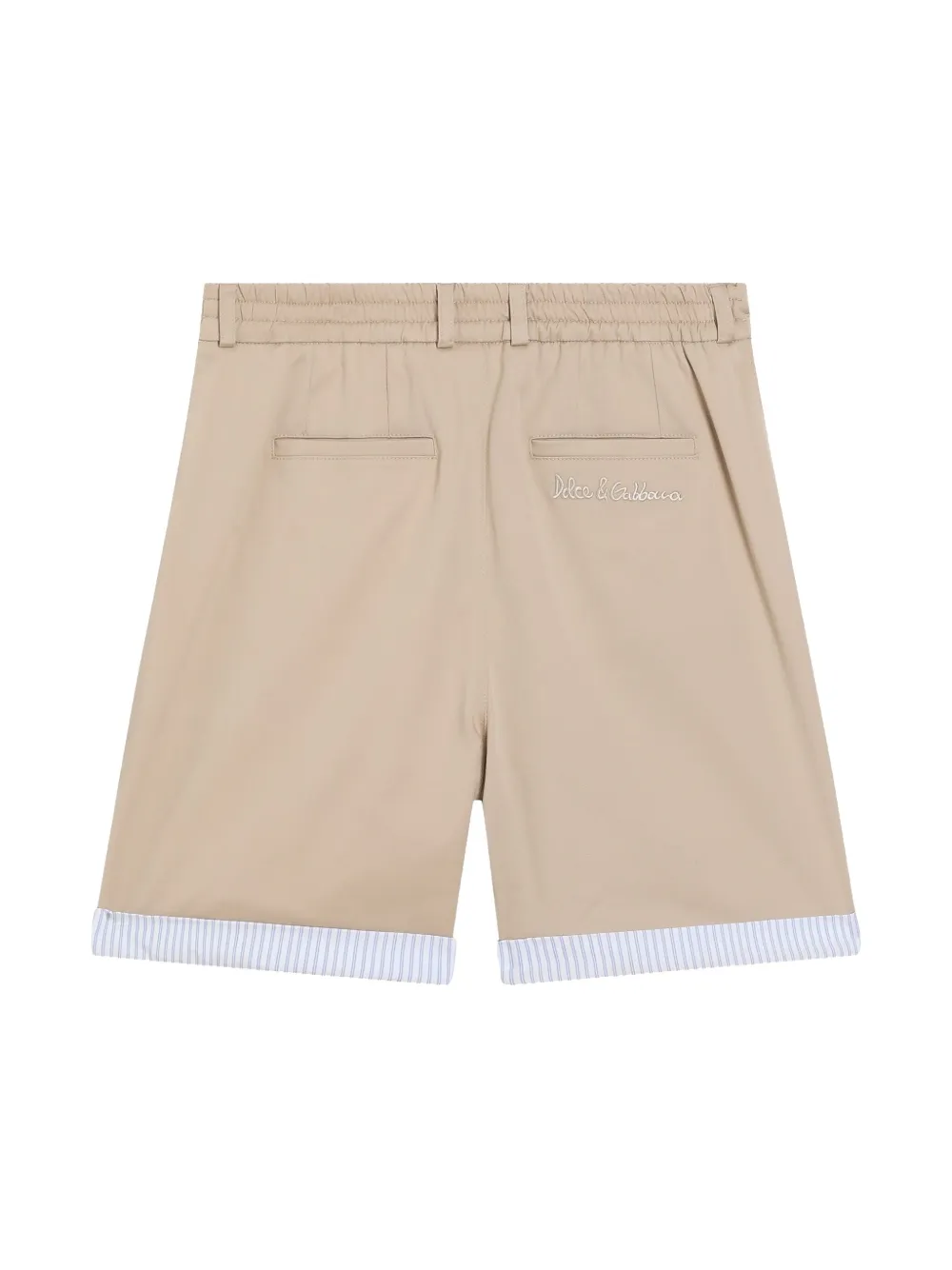 Dolce & Gabbana Kids embroidered logo shorts - Beige