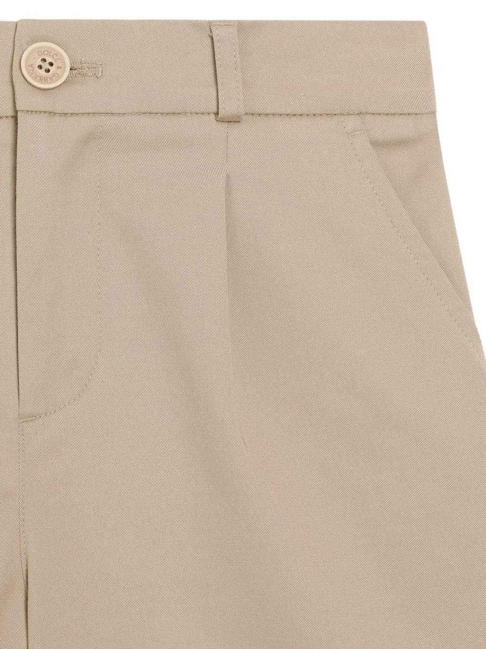 Dolce & Gabbana Kids Shorts met geborduurd logo Beige