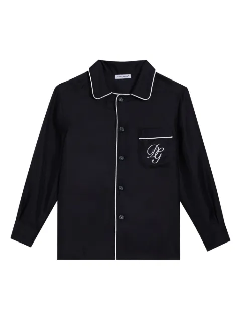 Dolce & Gabbana Kids logo-embroidered shirt