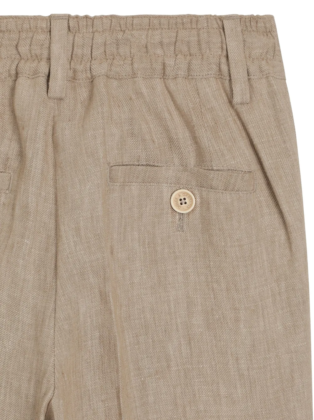 Dolce & Gabbana Kids Chino met logo-applicatie Beige