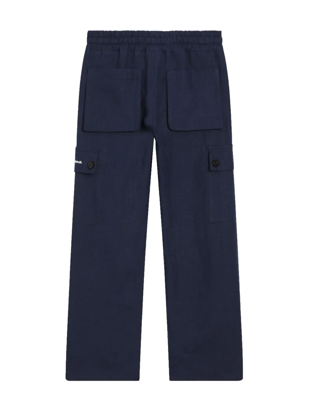 Dolce & Gabbana Kids Broek met geborduurd logo - Blauw