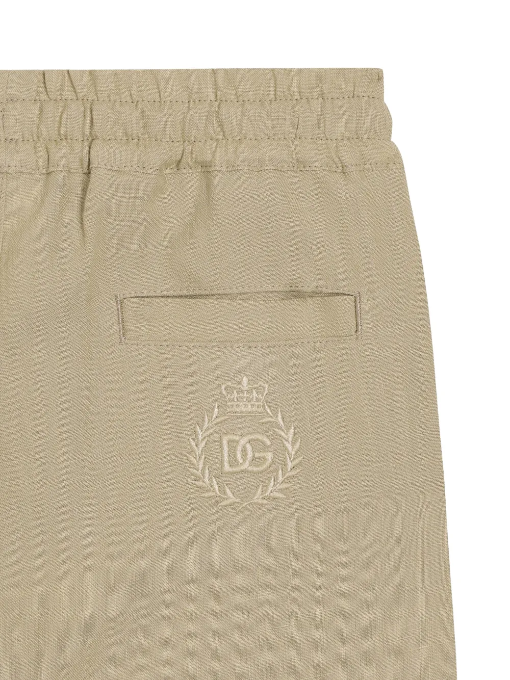 Dolce & Gabbana Kids Katoenen broek Beige