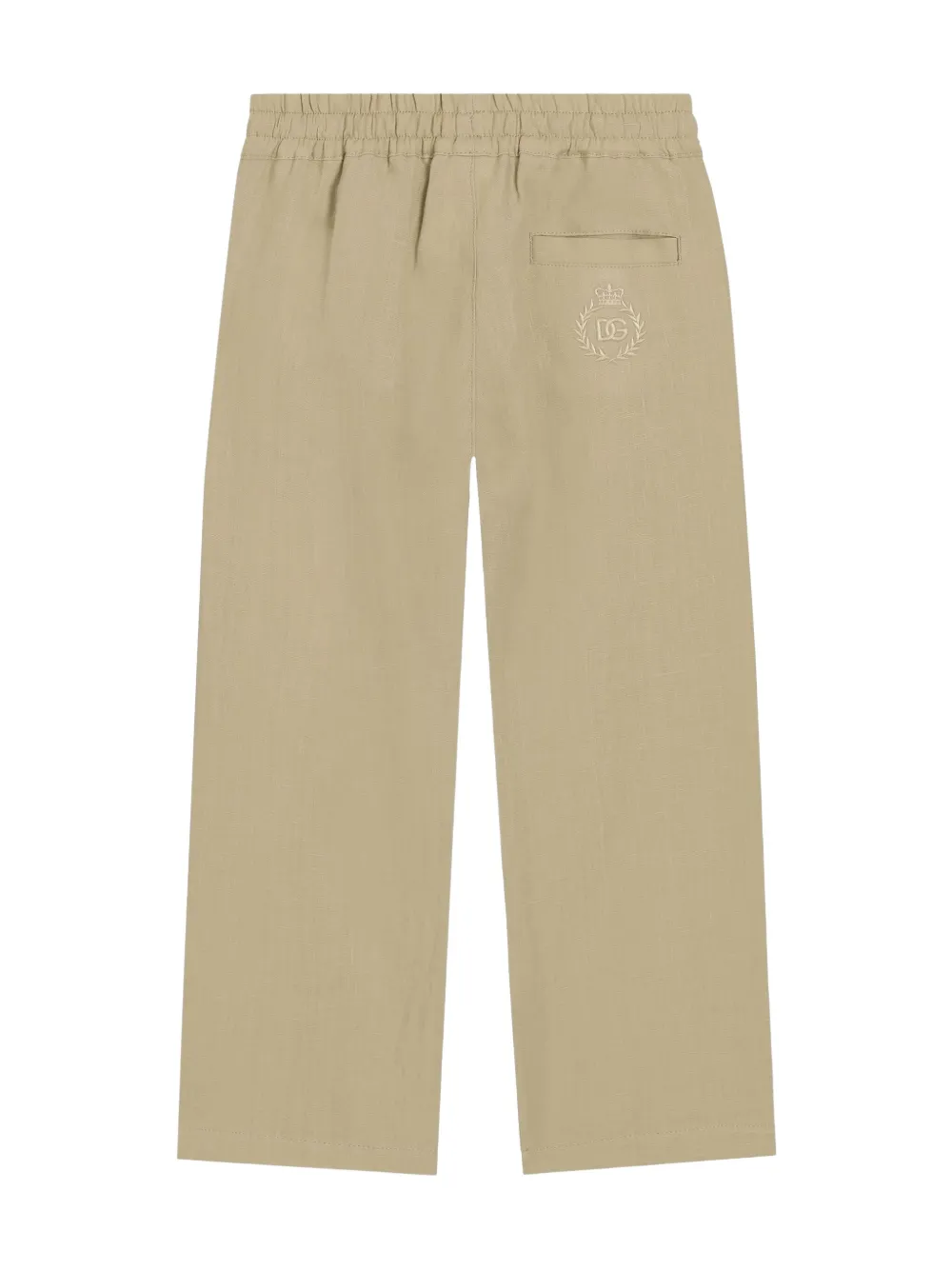 Dolce & Gabbana Kids Katoenen broek Beige