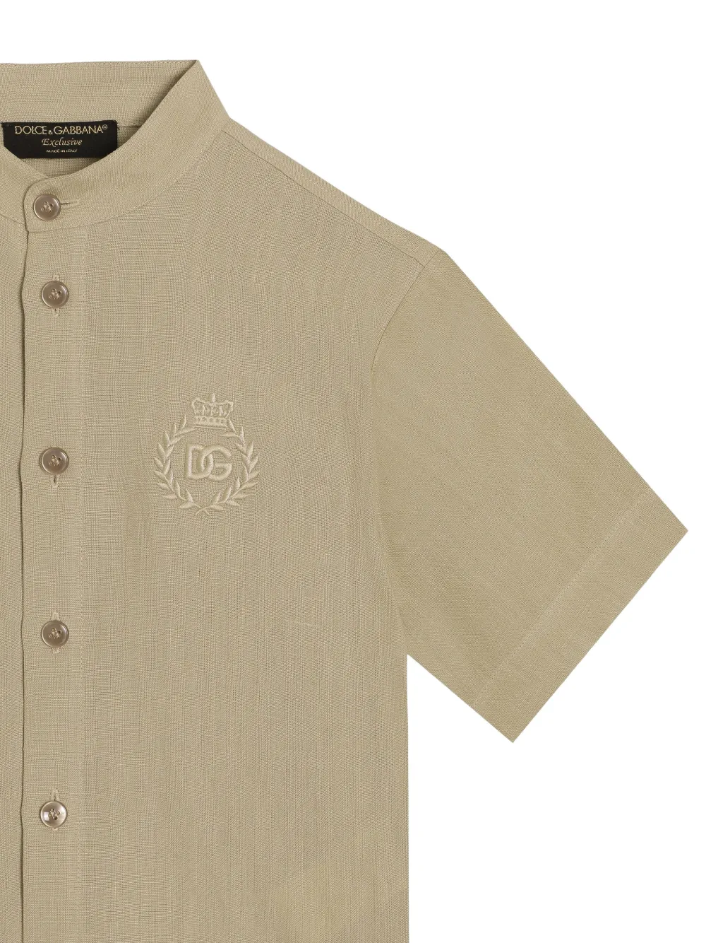 Dolce & Gabbana Kids Shirt met geborduurd logo Beige