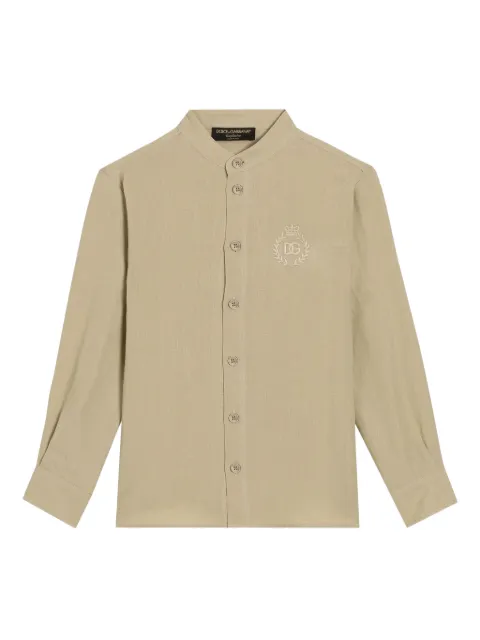 Dolce & Gabbana Kids skjorte med logobroderet våbenskjold