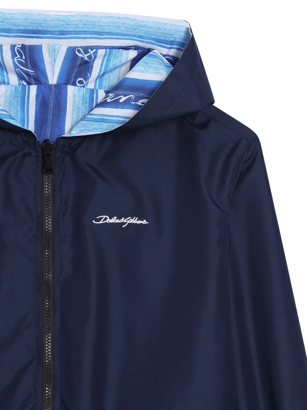 Dolce & Gabbana Kids Jack met geborduurd logo Blauw