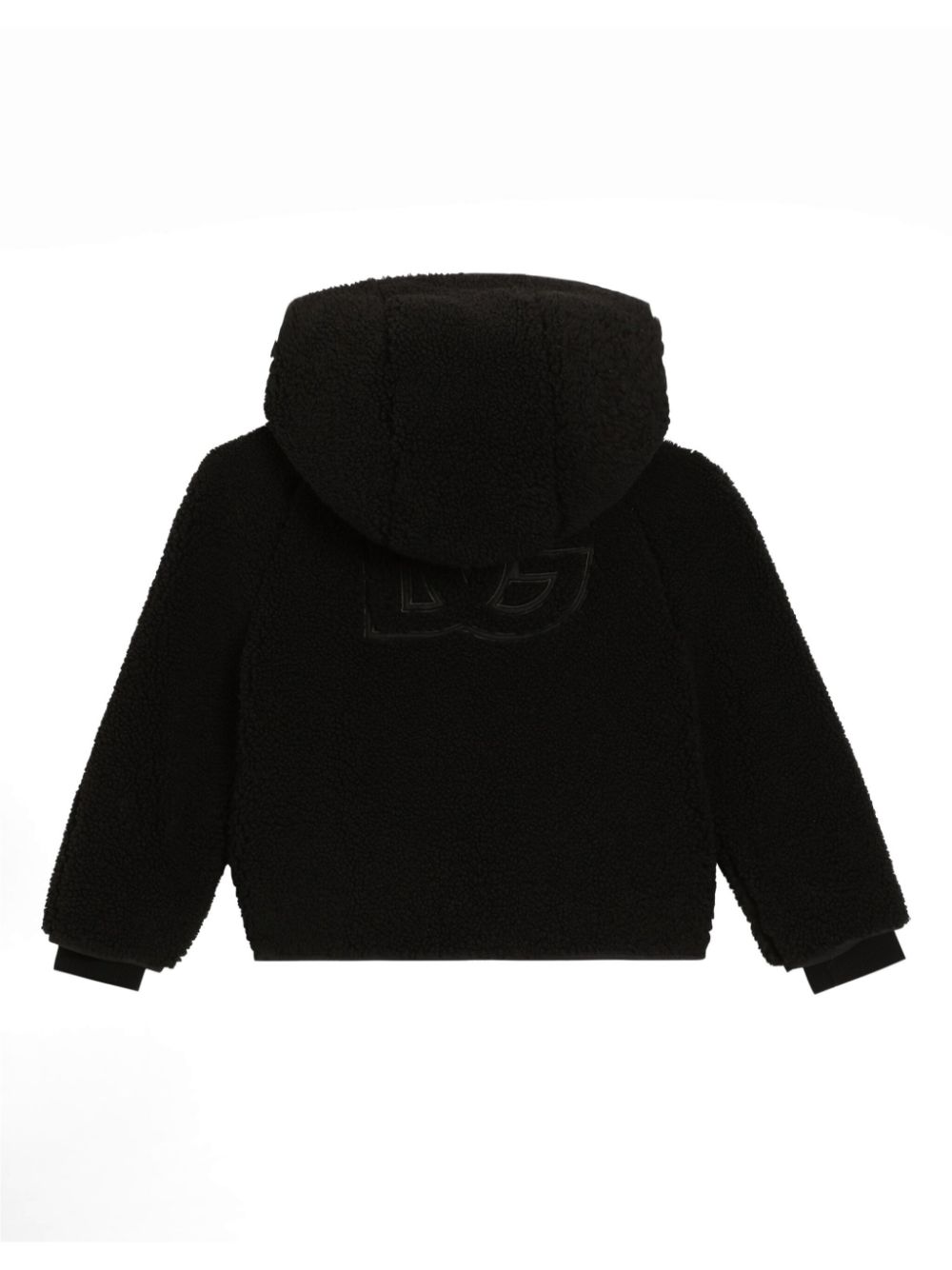 Dolce & Gabbana Kids Bouclé jack met capuchon - Zwart