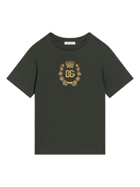 Dolce & Gabbana Kids logo-embroidered T-shirt