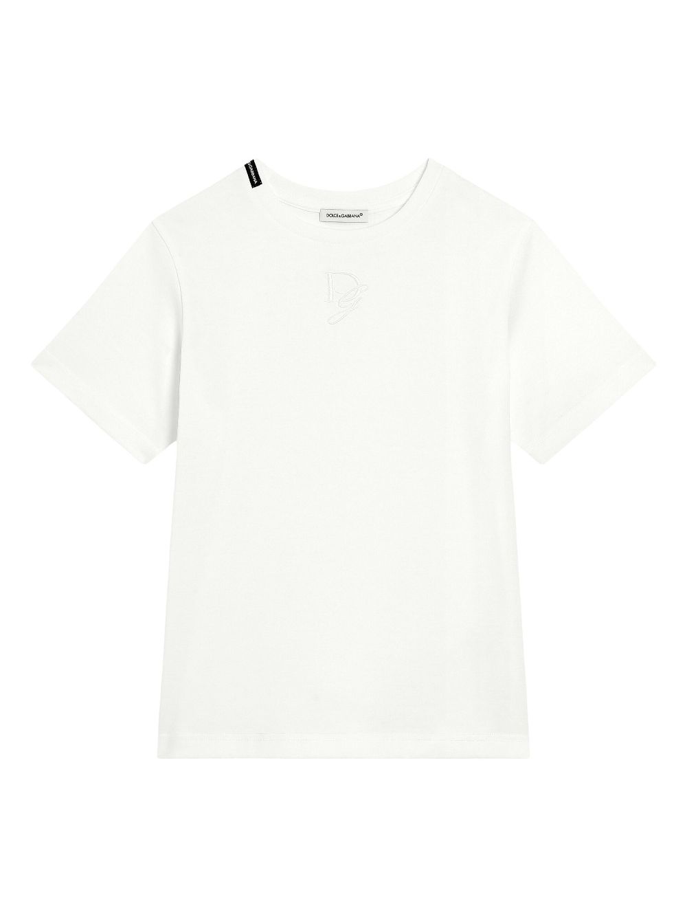 Dolce & Gabbana Kids Jersey T-shirt met DG-logo Wit