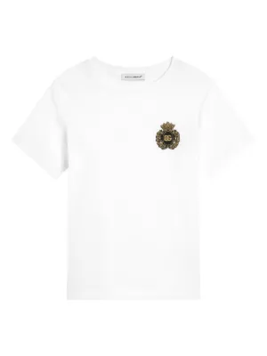 Dolce & Gabbana Kids logo-embellished T-shirt | White | FARFETCH