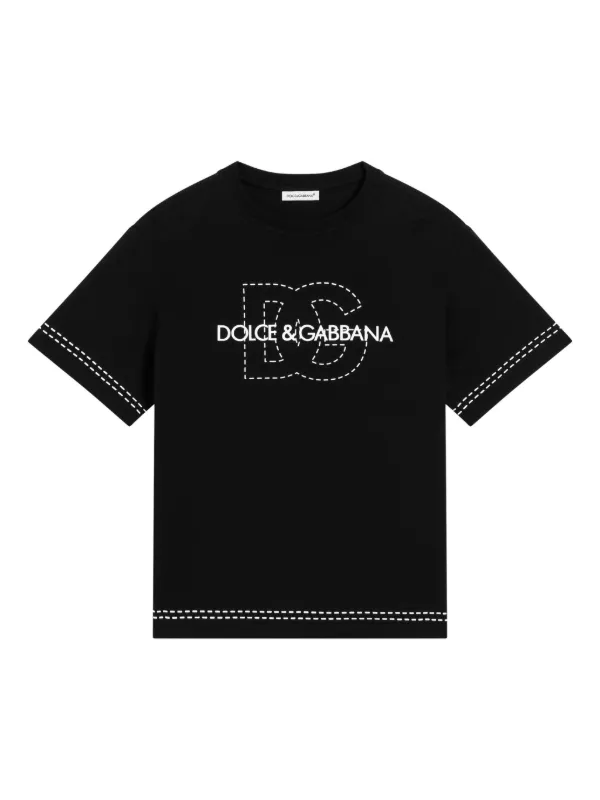 DOLCE & GABBANA キッズ Tシャツ DOLCE & GABBANA Kids Cream Millennials Star Print Cotton T