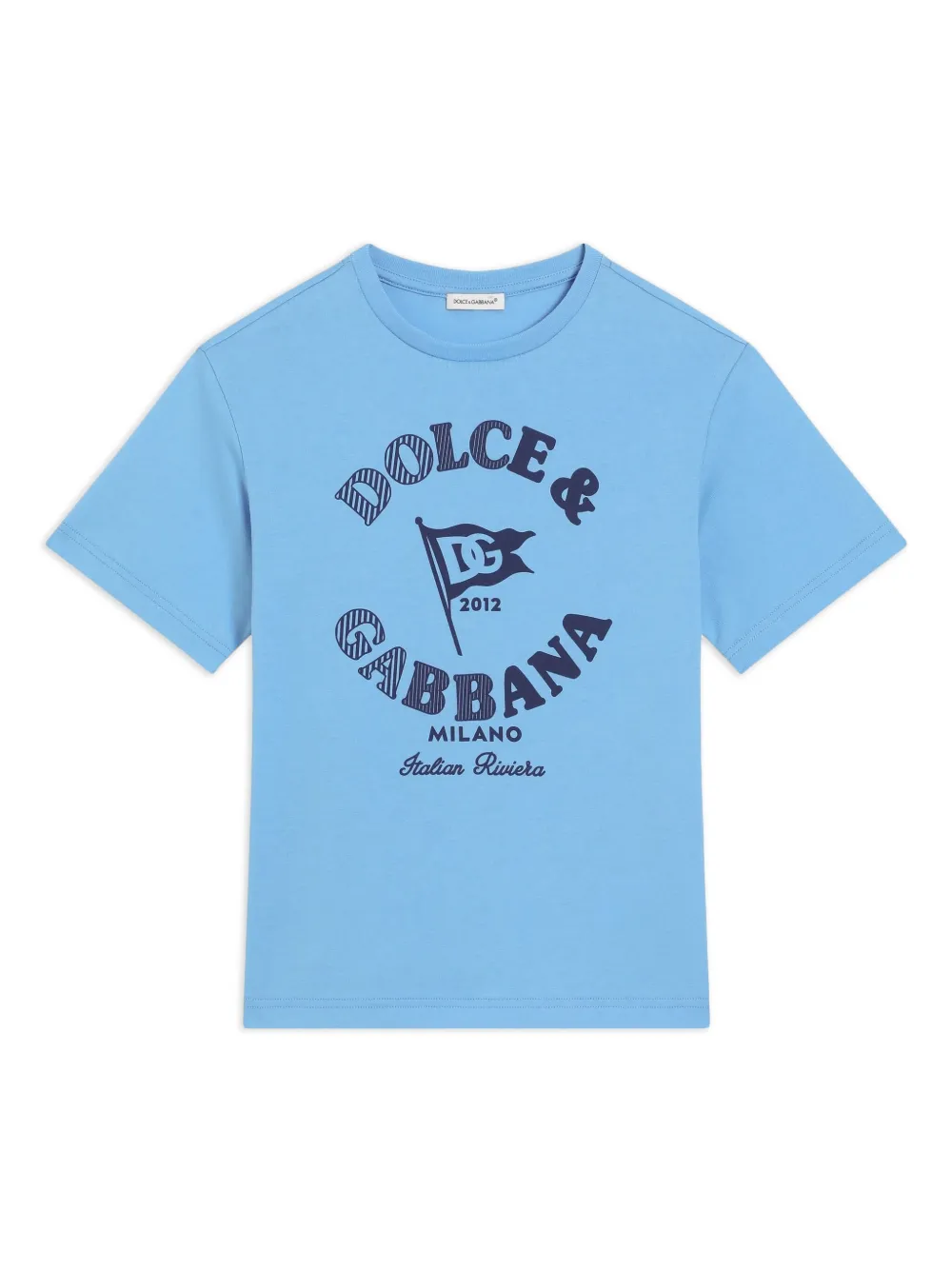 Dolce & Gabbana Kids Katoenen T-shirt Blauw