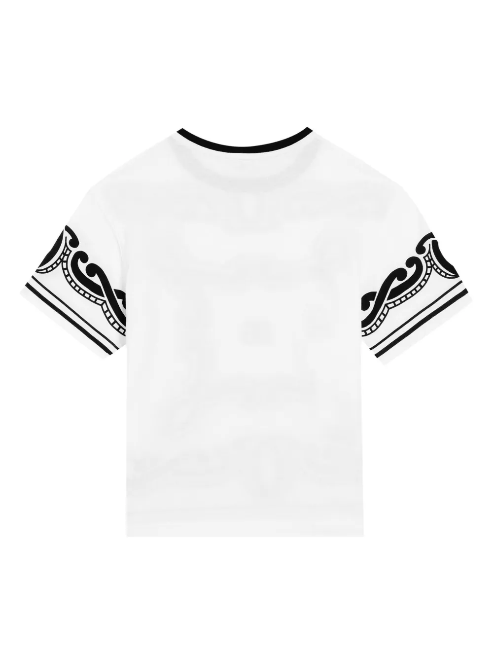 dolce&gabbanakids Dolce & Gabbana Kids T-shirt met bandanaprint - Wit