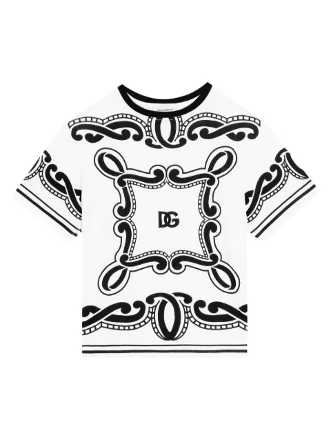 Dolce & Gabbana Kids playera con estampado de bandana