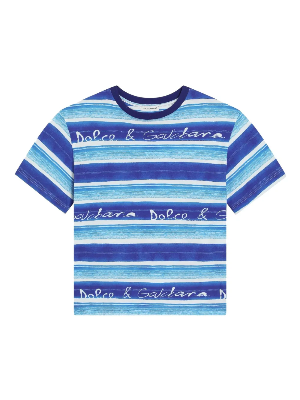 Dolce & Gabbana Kids T-shirt met print Blauw