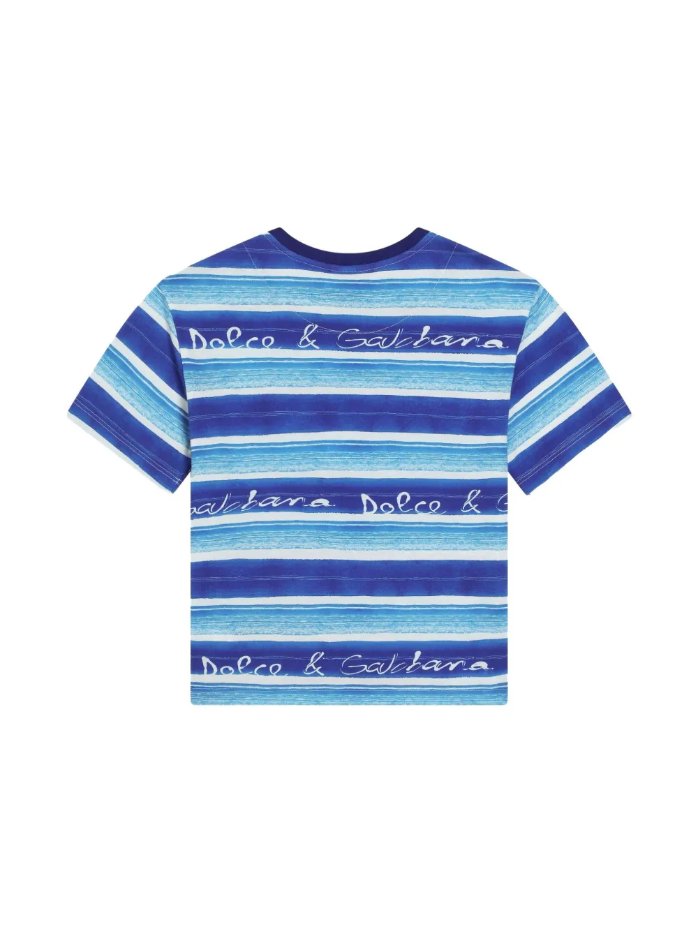 Dolce & Gabbana Kids T-shirt met print - Blauw