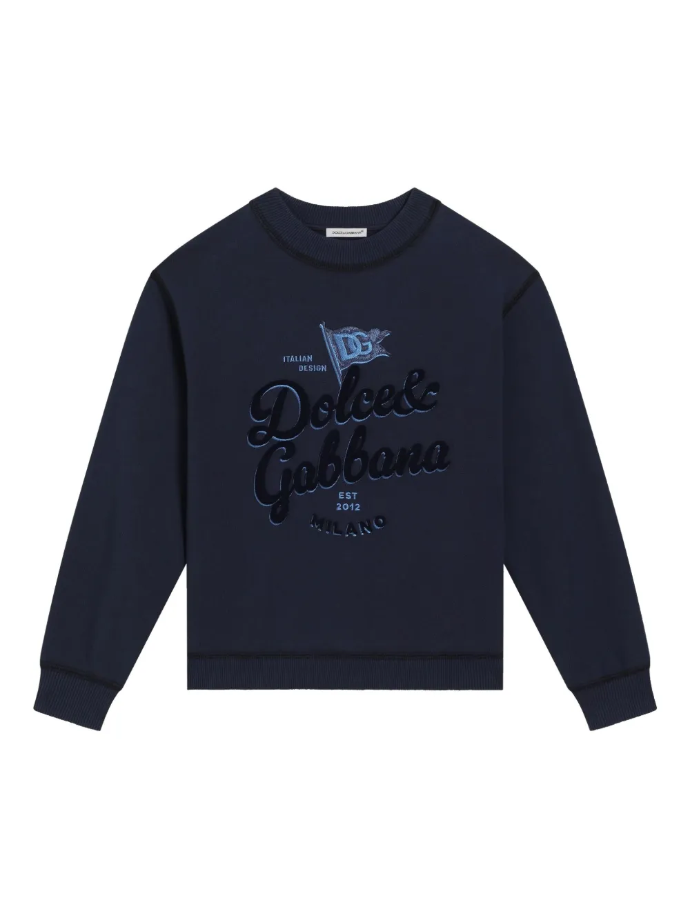 Dolce & Gabbana Kids Sweater met logo Blauw