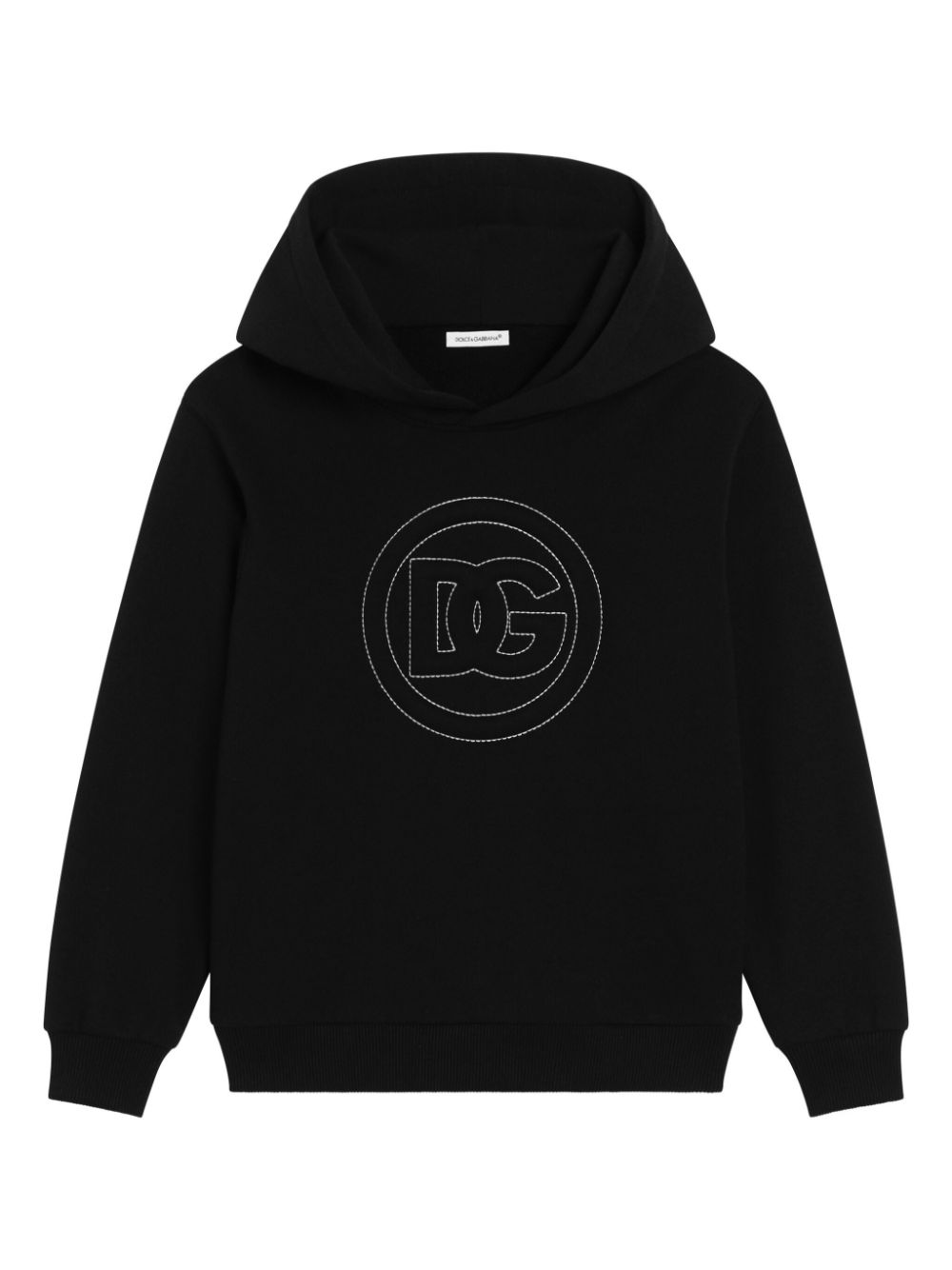 Dolce & Gabbana Kids Hoodie met logodetail Zwart