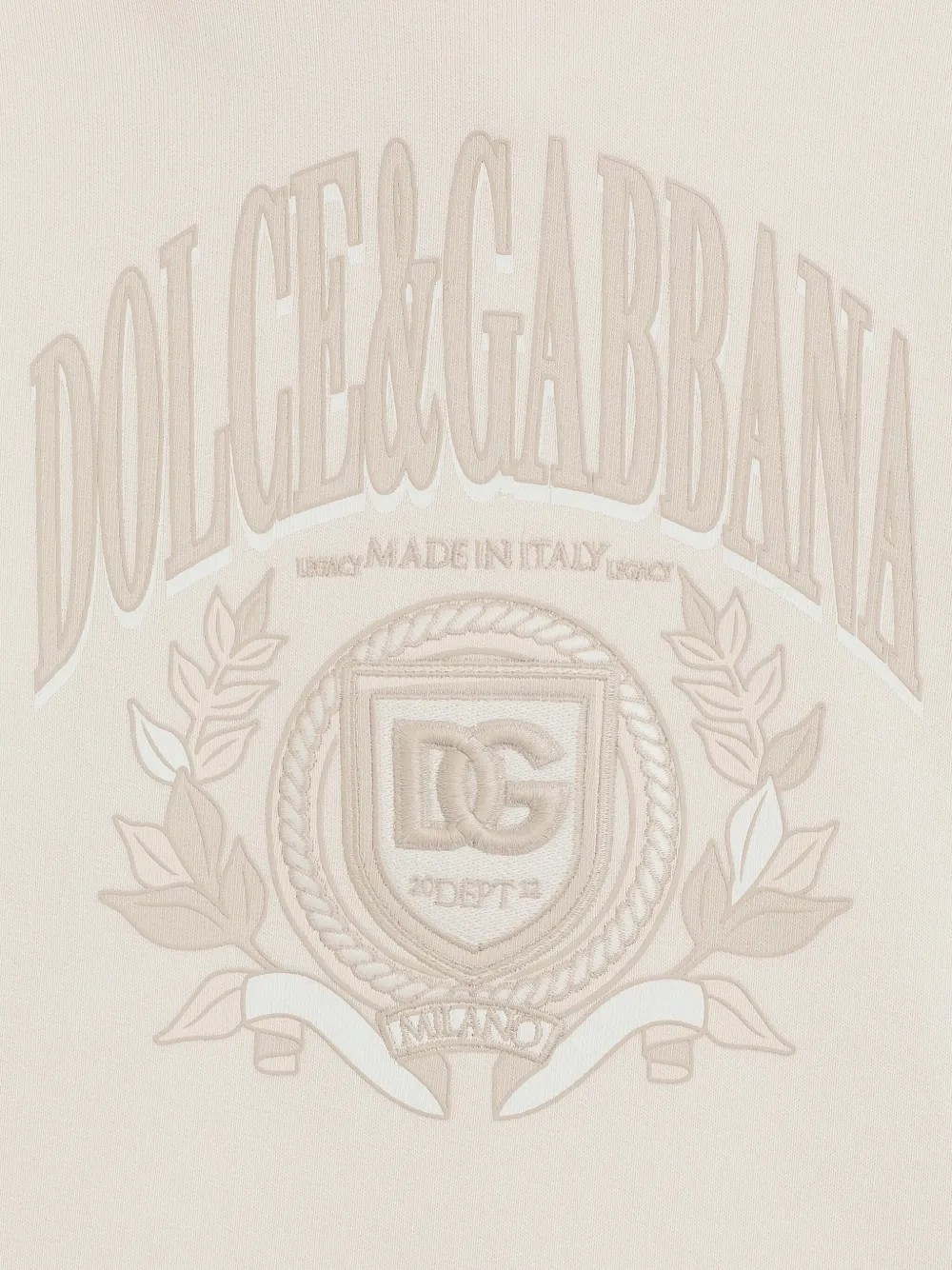 Dolce & Gabbana Kids Hoodie met geborduurd logo Beige