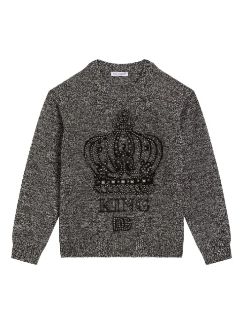 Dolce & Gabbana Kids logo-appliqué sweater