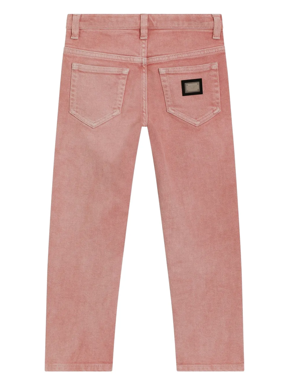 Dolce & Gabbana Kids Jeans met logoplakkaat Roze