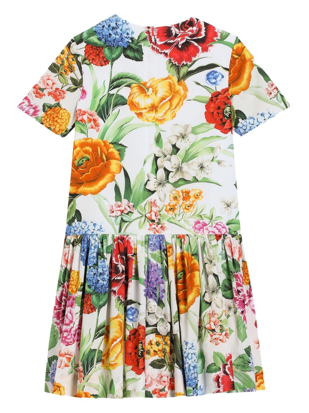 Dolce & Gabbana Kids Jurk met bloemenprint - Wit