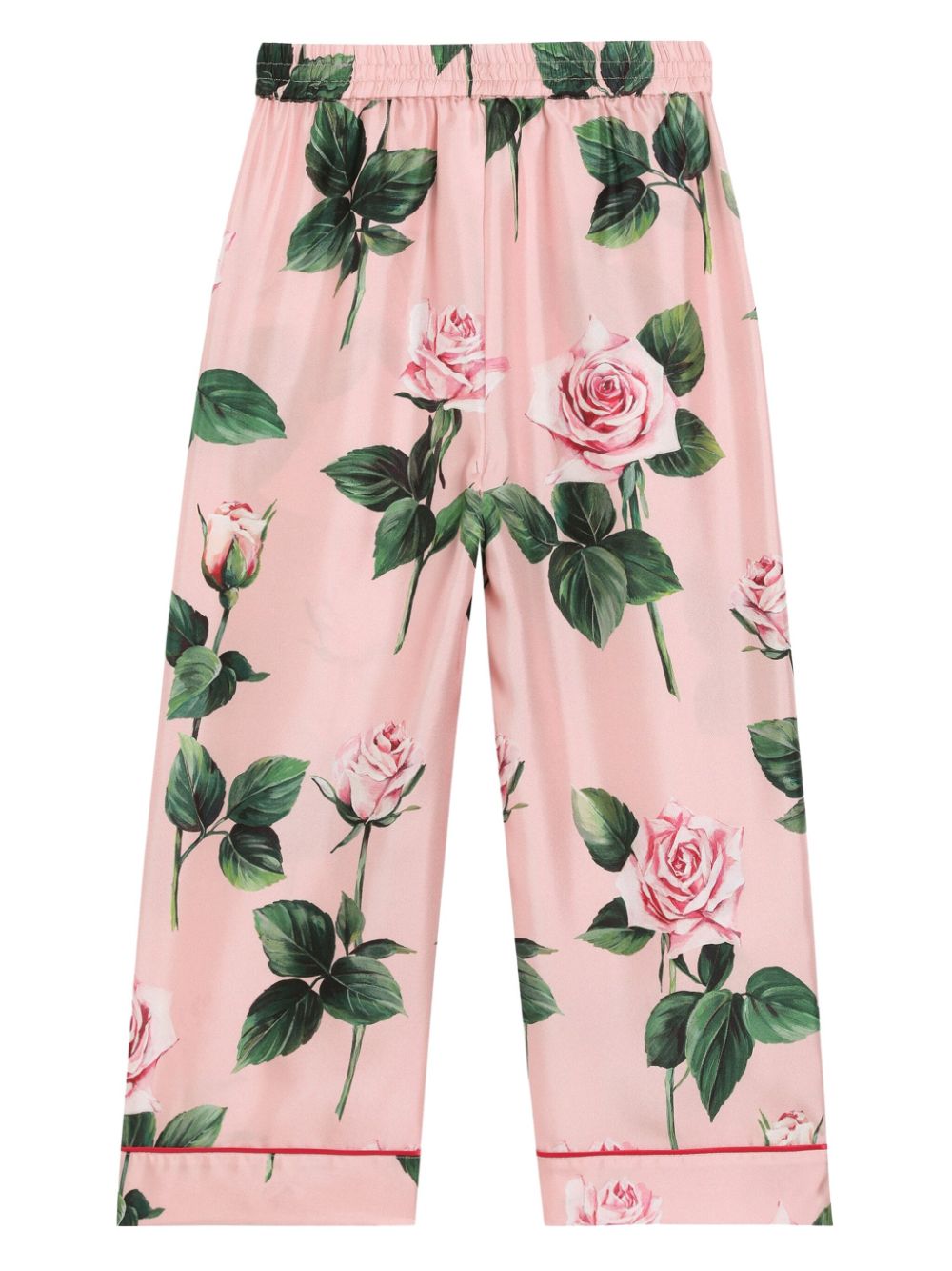 Dolce & Gabbana Kids floral-print trousers - Roze