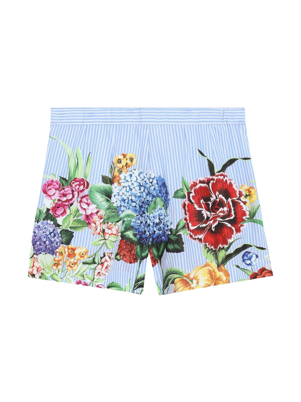 Dolce & Gabbana Kids Shorts met bloemenprint - Blauw