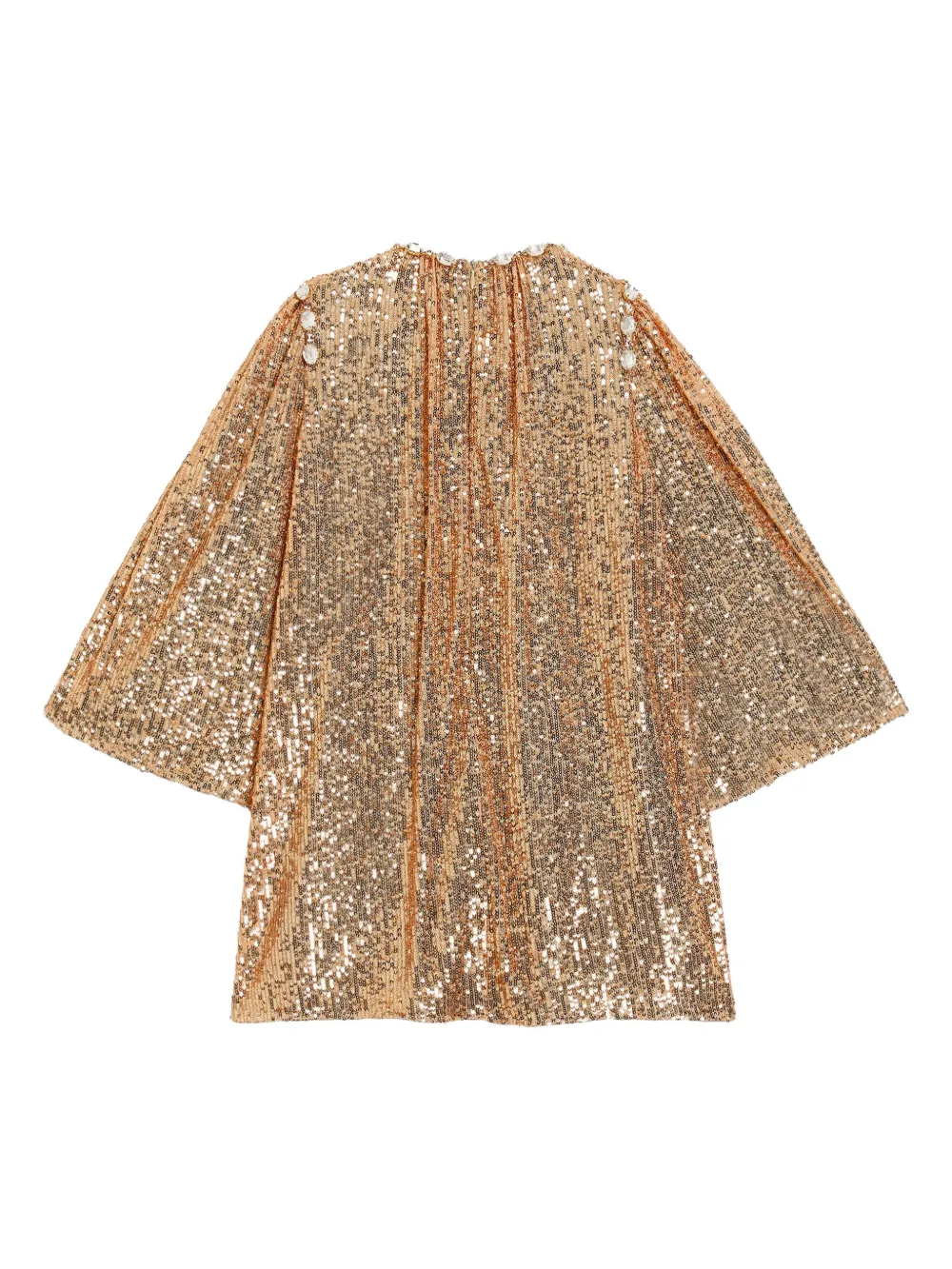 dolce&gabbanakids Dolce & Gabbana Kids Jurk verfraaid met pailletten - Goud