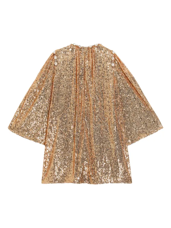 Dolce & Gabbana Kids sequin-embellished Dress | Gold | FARFETCH BH Dolce & Gabbana Kids sequin-embellished Dress | Gold | FARFETCH BH