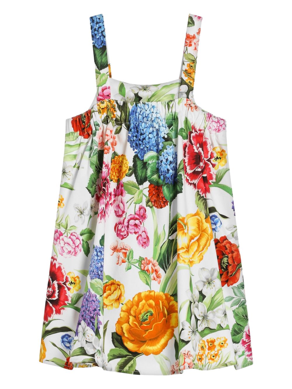 Dolce & Gabbana Kids Jurk met bloemenprint - Wit