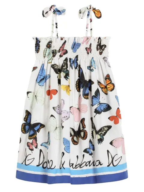 Dolce & Gabbana Kids butterfly-print dress