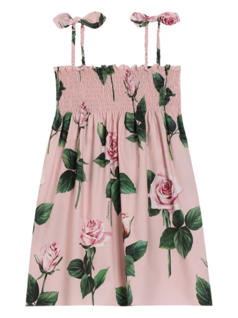 Dolce & Gabbana Kids rose-print dress