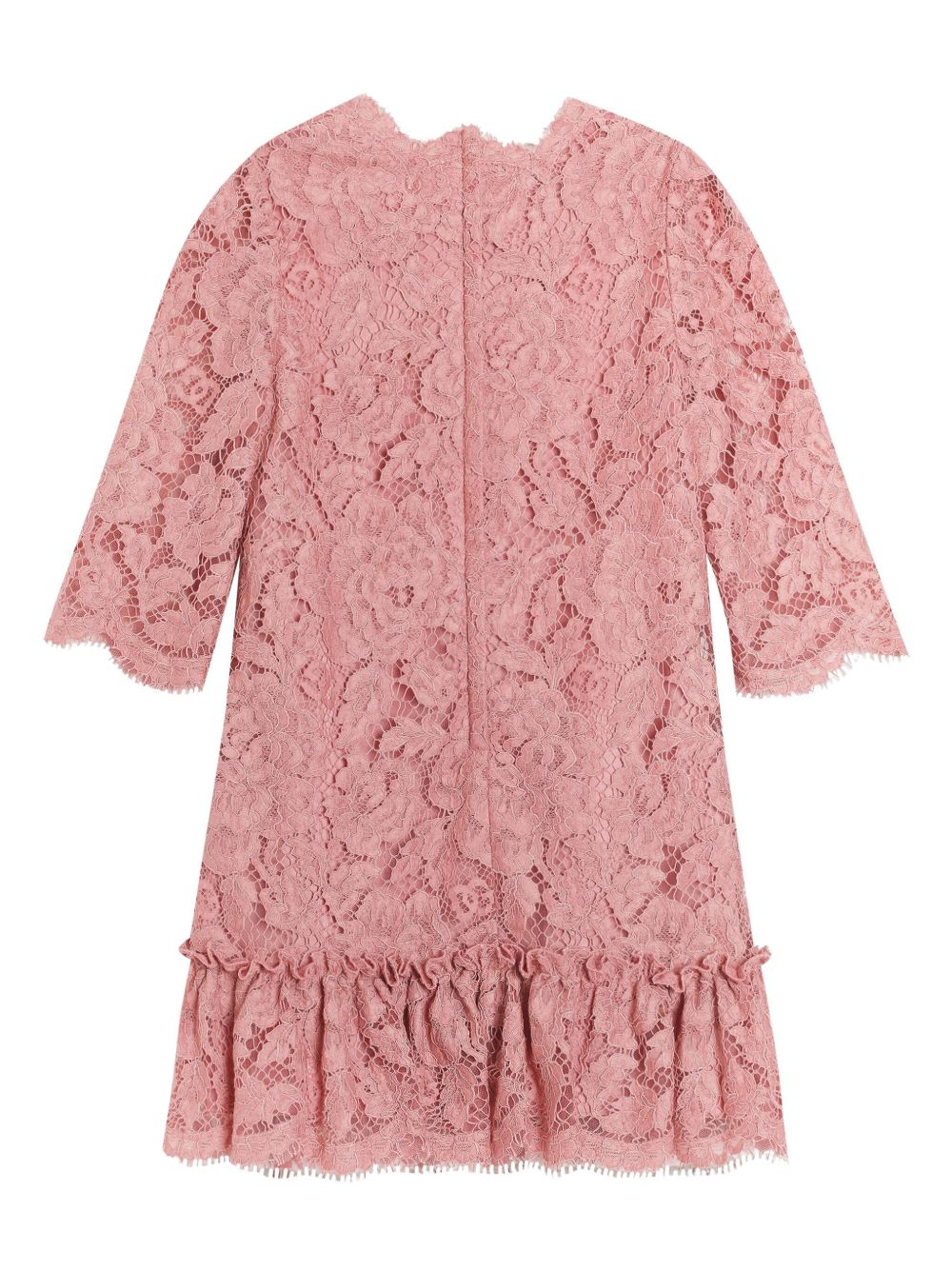 Dolce & Gabbana Kids Jurk met kant - Roze