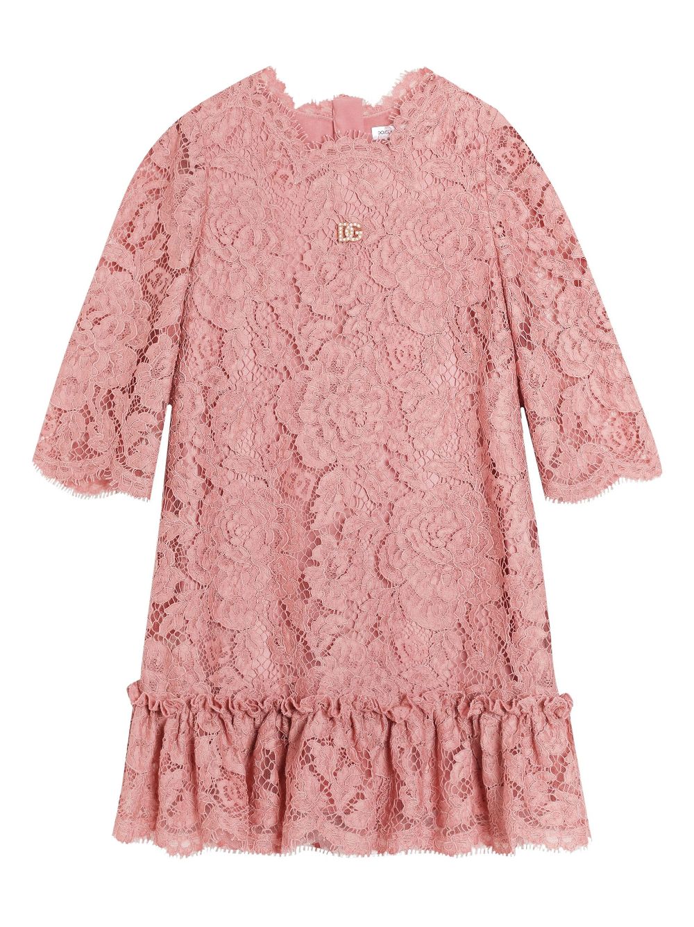 Dolce & Gabbana Kids Jurk met kant Roze