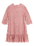 Dolce & Gabbana Kids corded-lace dress - Pink