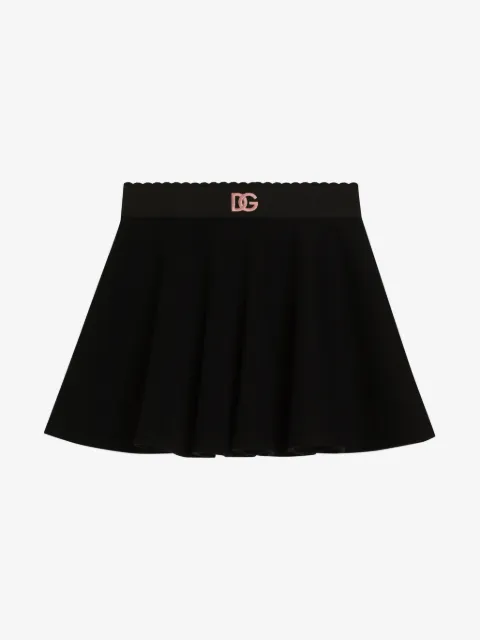 Dolce & Gabbana Kids embroidered-logo skirt