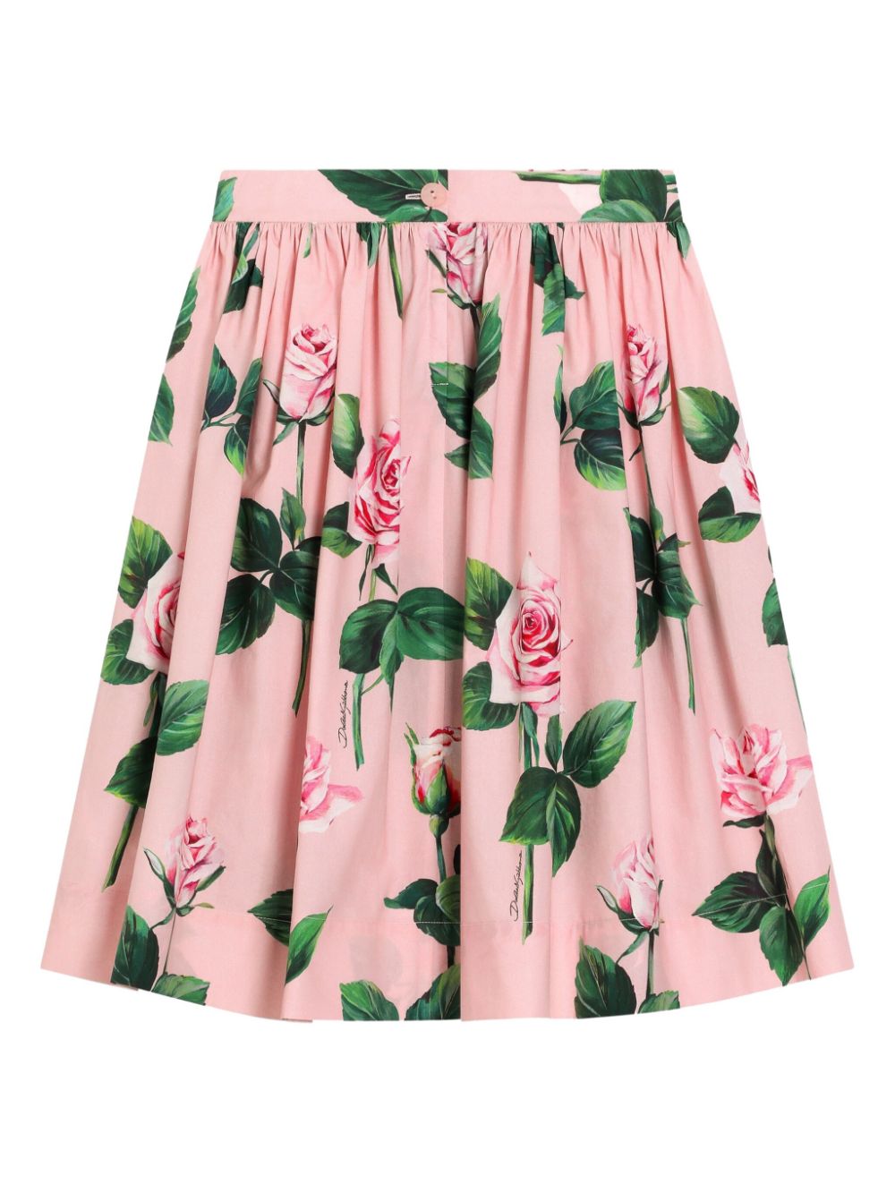 Dolce & Gabbana Kids Rok met bloemenprint - Roze