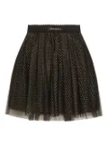 Dolce & Gabbana Kids crystal-embellished skirt - Gold