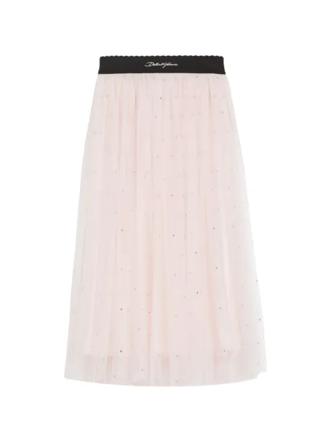 Dolce & Gabbana Kids tulle skirt with rhinestone embellishment