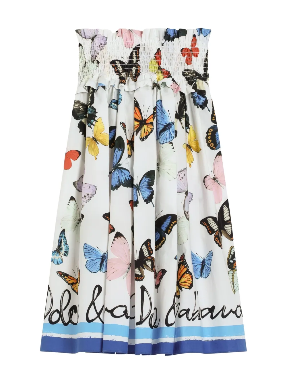 Dolce & Gabbana Kids Midi-rok met print - Wit