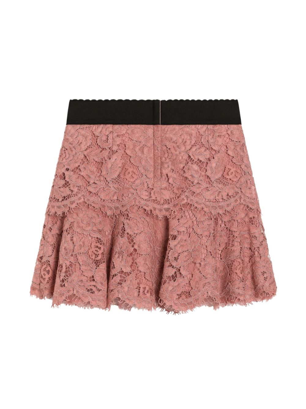 Dolce & Gabbana Kids lace mini skirt - Roze