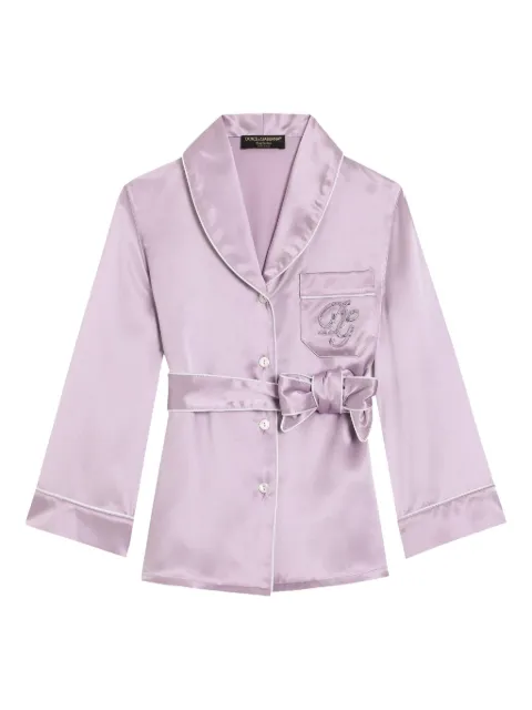 Dolce & Gabbana Kids توب بيجامة ساتان