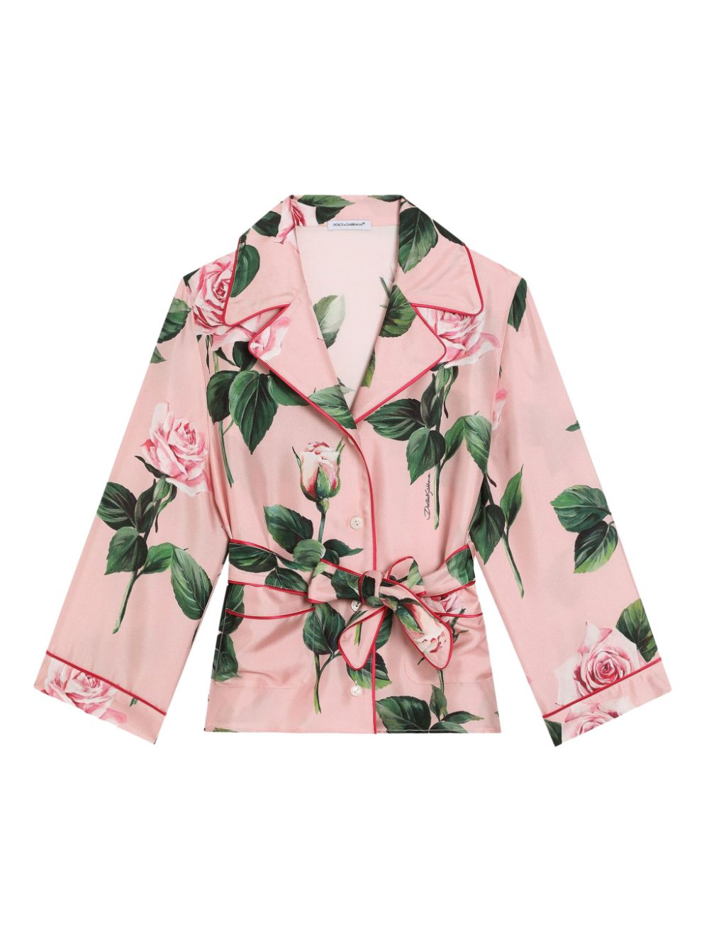 Dolce & Gabbana Kids Shirt met bloe print Roze